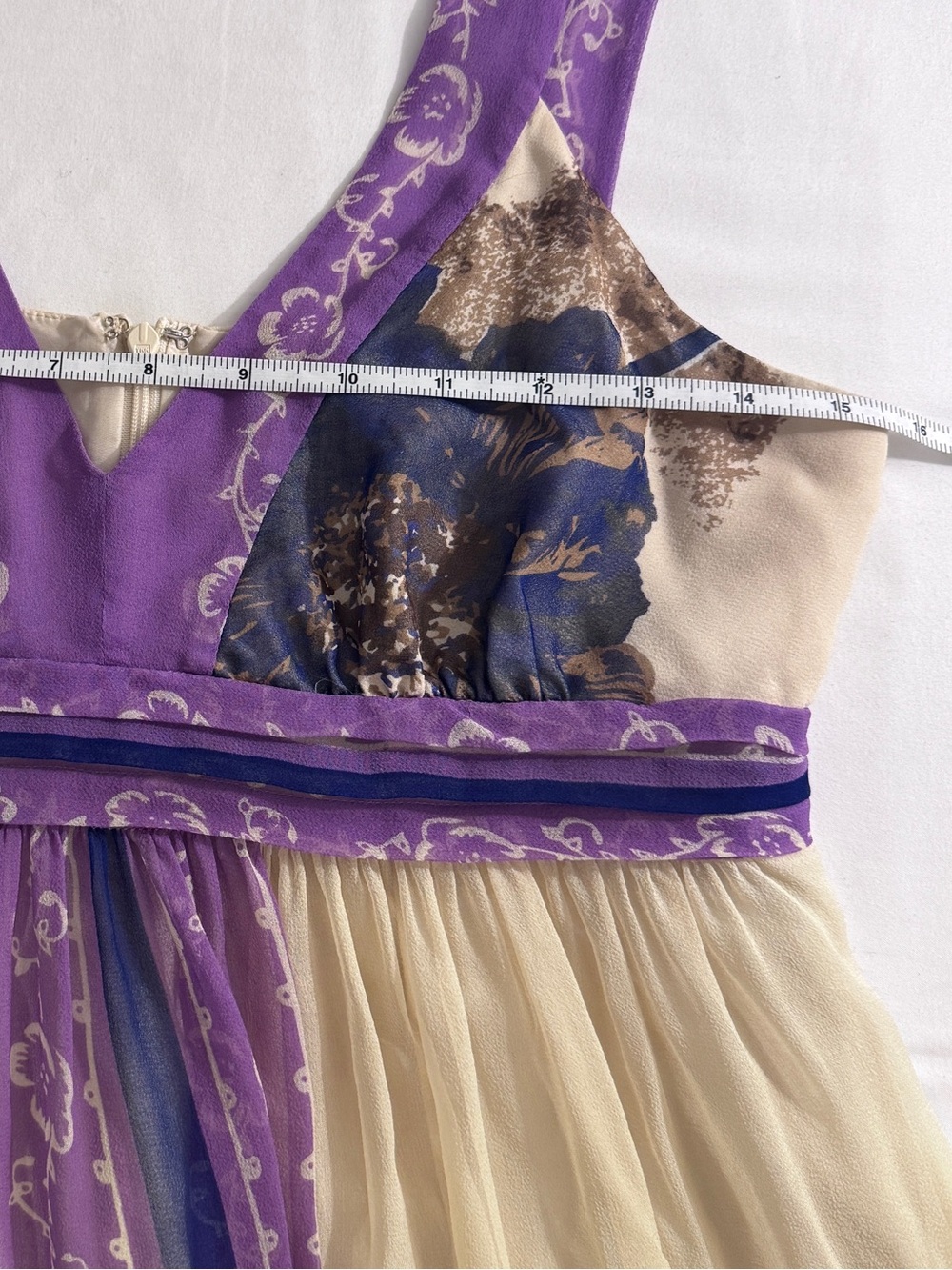 Anthropologie Lil Silk Floating Lotus Babydoll Dress - Picture 8 of 9